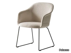 LYZ 918/PSLI - Sled base upholstered fabric easy chair _ Potocco