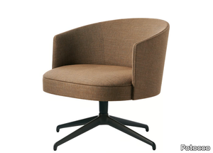 LÉNA 903/PLG - Swivel trestle-based fabric armchair _ Potocco