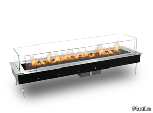 GALAXY INSERT - Built-in gas outdoor glass and steel fireplace _ Planika