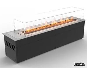 CABO BURNER - Outdoor freestanding bioethanol Glass and Stainless Steel fireplace _ Planika