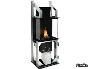 ROCK CORE - Built-in freestanding fireplace _ Planika