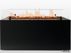 RIO - Gas outdoor powder coated steel fireplace _ Planika