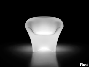 OHLA ARMCHAIR LIGHT - With light polyethylene easy chair with armrests _ Plust