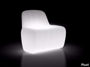 JETLAG CHAIR LIGHT - Polyethylene garden armchair with light _ Plust