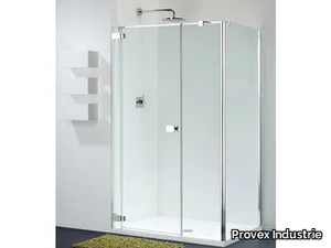 E-LITE EI-1 + EW-2 - Corner glass shower cabin _ Provex Industrie