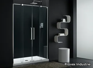 S-LITE SI + SW-1 - Niche shower cabin with sliding door _ Provex Industrie