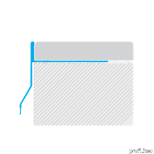 BORDERTEC BHS perimeter profiles for terraces and balconies for 2 cm paving tiles.