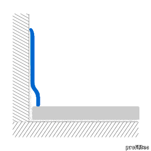 BA700 Skirting board in PVC with glue or screws installation