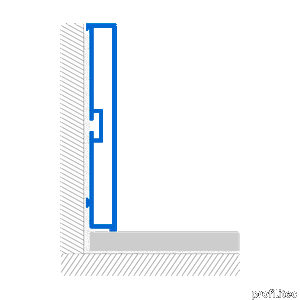 BAS 800 SKIRTING box trim in aluminium