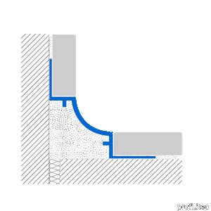 SANITEC ER cove profile in pvc