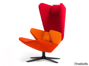 TRIFIDAE - Wing fabric armchair with 4-spoke base _ Prostoria