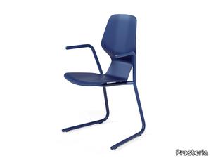 OBLIKANT - Stackable cantilever chair with armrests _ Prostoria