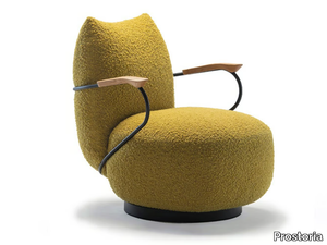 BUFFA - Fabric easy chair with armrests _ Prostoria