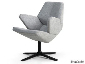 TRIFIDAE - Upholstered with 4-spoke base easy chair with armrests _ Prostoria