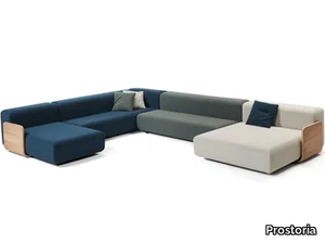 KLASTER - Corner fabric sofa with chaise longue _ Prostoria