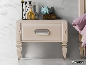 GRAN DUCA - Square wooden bedside table with drawers _ Prestige