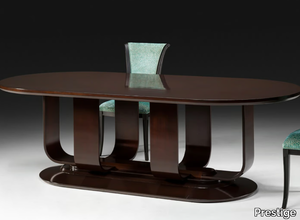 Mahogany table - Oval mahogany living room table _ Prestige