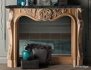 CAPRICCI - Wood and glass Fireplace Mantel _ Prestige