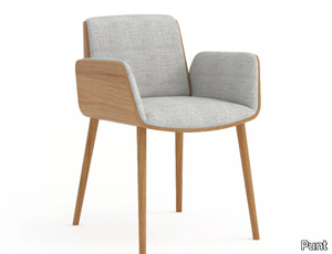 HUG - Upholstered fabric chair with armrests _ Punt