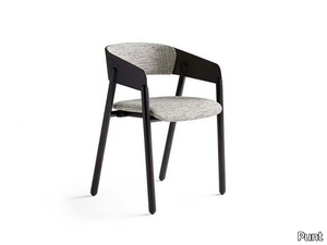 MAVA - Solid wood chair with armrests _ Punt