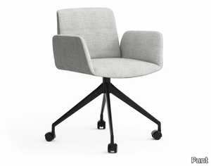 HUG - Fabric chair with castors _ Punt