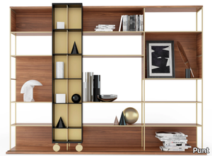 LITERATURA SELECTION - Open MDF bookcase with casters _ Punt