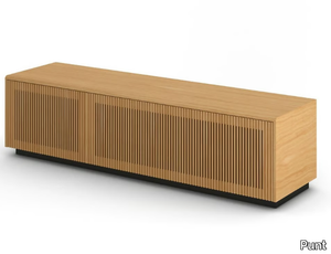 MALMÖ TECHNIC - Wooden TV cabinet with flap doors _ Punt