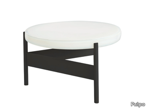 ALWA TWO BIG - Round glass and steel coffee table _ Pulpo