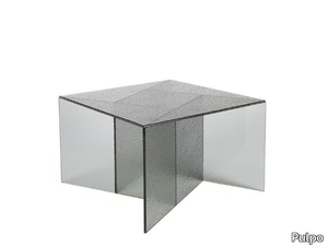 ASPA MEDIUM - Square glass coffee table _ Pulpo