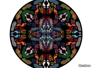 LET'S DANCE HUMAN TRACES - Patterned round rug _ Qeeboo