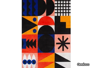 COMPOSITION 001 - Patterned rectangular rug _ Qeeboo