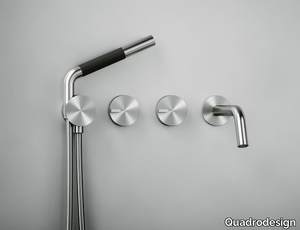 Q. 18 69 - Wall-mounted stainless steel bathtub tap _ Quadrodesign