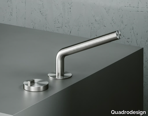 Q. 18 31 - Countertop stainless steel washbasin mixer _ Quadrodesign