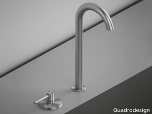 FFQT 21 32T - 2 hole stainless steel washbasin mixer with adjustable spout _ Quadrodesign