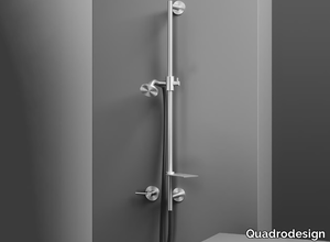 FFQT TS021.00 - Stainless steel shower wallbar with hand shower _ Quadrodesign