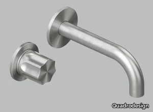 MODO 17 13T.00 - Wall-mounted stainless steel washbasin mixer _ Quadrodesign