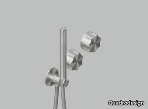 MODO 17 68 - Hydroprogressive stainless steel shower mixer with hand shower _ Quadrodesign