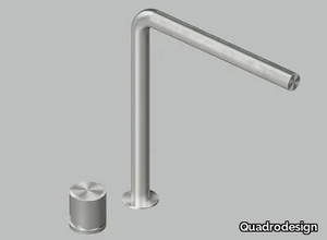 STEREO 16 08T - Countertop stainless steel washbasin mixer _ Quadrodesign