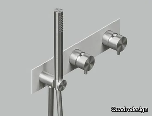 SOURCE 13 68R.00 - Stainless steel shower mixer with hand shower _ Quadrodesign