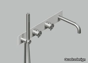 SOURCE 13 69R.00 - Stainless steel bathtub set with hand shower _ Quadrodesign