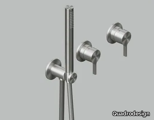 VOLCANO 36 68.00 - Stainless steel shower mixer with hand shower _ Quadrodesign