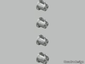 SOURCE 12 50 - Wall-mounted stainless steel thermostatic mixer set _ Quadrodesign
