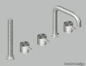 SOURCE 12 95 - Hydroprogressive stainless steel bathtub set with hand shower _ Quadrodesign