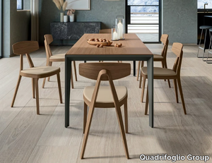 COMPASSO - Ash chair with integrated cushion _ Quadrifoglio Group