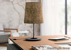 GRACE - Fabric and metal table lamp _ Quadrifoglio Group