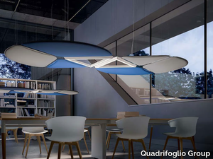 Lightsound - LED acoustic aluminium pendant lamp _ Quadrifoglio Group