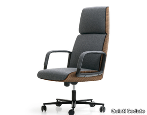 CHARLES WOOD - Swivel executive chair with 5-spoke base with armrests _ Quinti Sedute