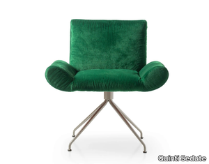 GINEVRA - Swivel trestle-based easy chair _ Quinti Sedute