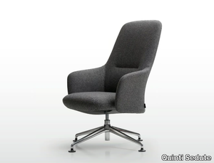 LEVEL - Armchair with 4-spoke base high-back _ Quinti Sedute