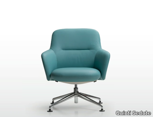 LEVEL - Swivel armchair with 4-spoke base _ Quinti Sedute